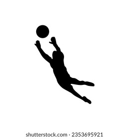 Soccer Player Isolated Vector Silhouette