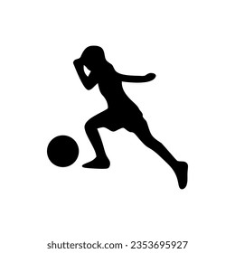 Soccer Player Isolated Vector Silhouette