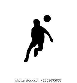 Soccer Player Isolated Vector Silhouette