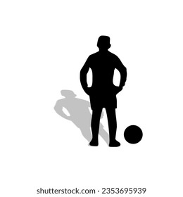Soccer Player Isolated Vector Silhouette