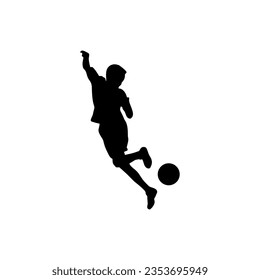 Soccer Player Isolated Vector Silhouette