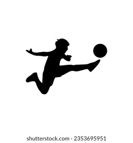 Soccer Player Isolated Vector Silhouette
