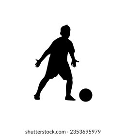 Soccer Player Isolated Vector Silhouette