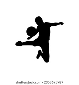 Soccer Player Isolated Vector Silhouette