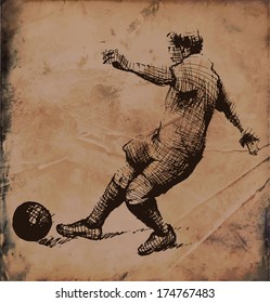 soccer player kicking