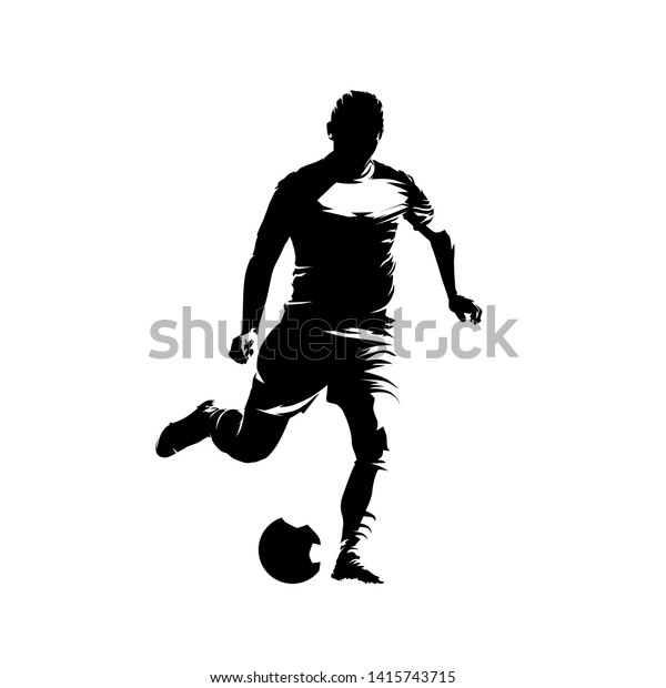 サッカー選手がボールを蹴る 分離型ベクターシルエット サッカー チームスポーツ のベクター画像素材 ロイヤリティフリー