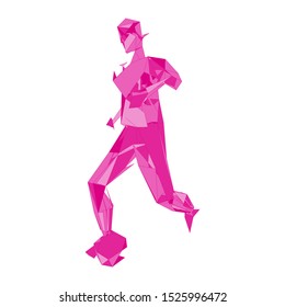 Soccer player kicking ball. Vector illustration