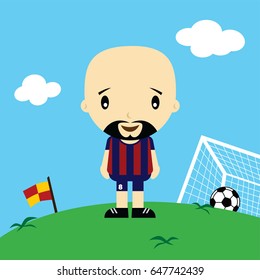 Cartoon Soccer Player League Stock Illustration 681197761