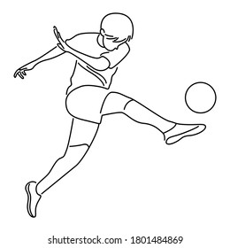 Soccer Player Line Art Illustration Stock Vector (Royalty Free ...