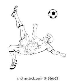 Soccer player lineart