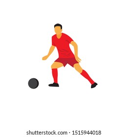 Soccer Player Logo Icon Vector Illustration