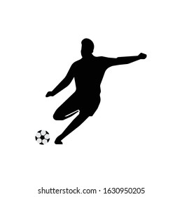 Soccer player logo icon vector.