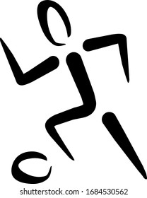 Soccer player minimalist vector illustration