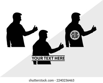 Soccer Player Monogram Vector Illustration Silhouette