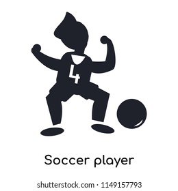 Soccer player number four icon vector isolated on white background for your web and mobile app design, Soccer player number four logo concept