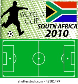 soccer player on the abstract halftone background - vector