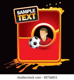 soccer player orange grungy ad