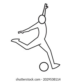 soccer player outline vector illustration