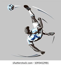 Soccer Player Overhead Kick