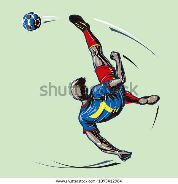 サッカー選手のオーバーヘッドキック のベクター画像素材 ロイヤリティフリー Shutterstock