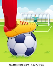 soccer player penalty kick