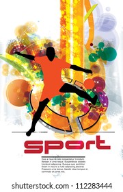Soccer player poster