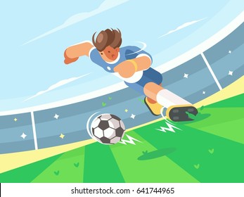 Soccer player running with ball