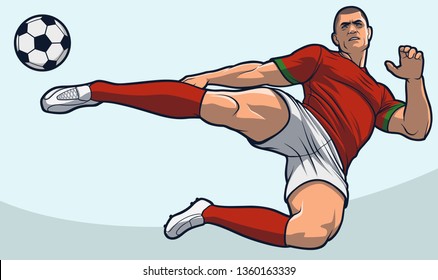 Soccer player scissor kick