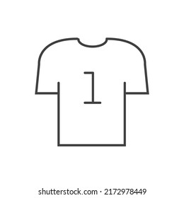 Soccer player shirt simple linear symbolic icon