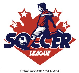 Soccer player shooting badge