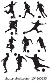 soccer player silhouette