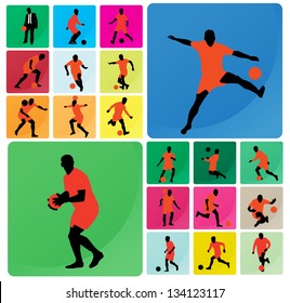 Soccer player silhouette