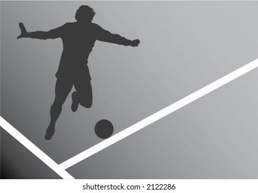 Soccer player silhouette