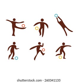 Soccer player silhouette. 