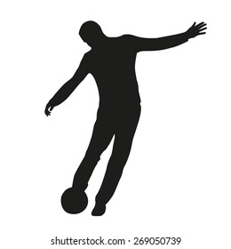 Soccer player silhouette