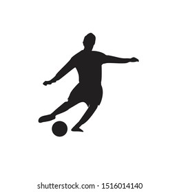 Soccer Player Silhouette With Ball