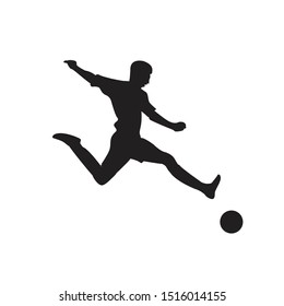 Soccer Player Silhouette With Ball
