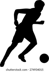 Soccer Player Silhouette Running