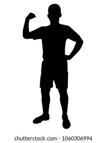 Soccer player silhouette vector