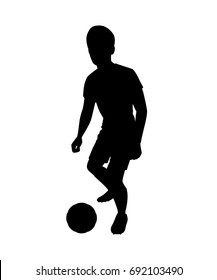 Soccer player silhouette vector