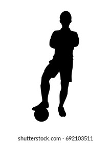 Soccer player silhouette vector