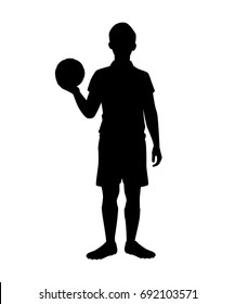 Soccer player silhouette vector