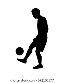 Soccer player silhouette vector