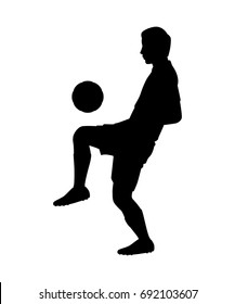 Soccer player silhouette vector