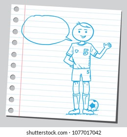 Soccer player speaking something