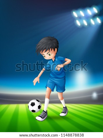 Image, Stock Photo soccer player Sports