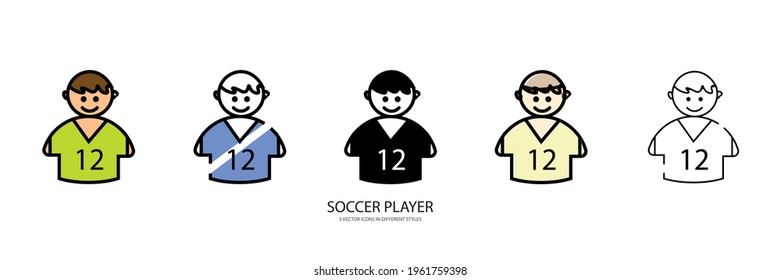 Soccer Player vctor type icon