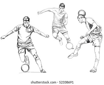 Soccer player vector.