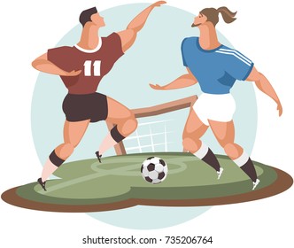 soccer player vector
