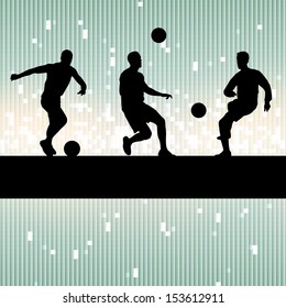 Soccer player vector background concept
